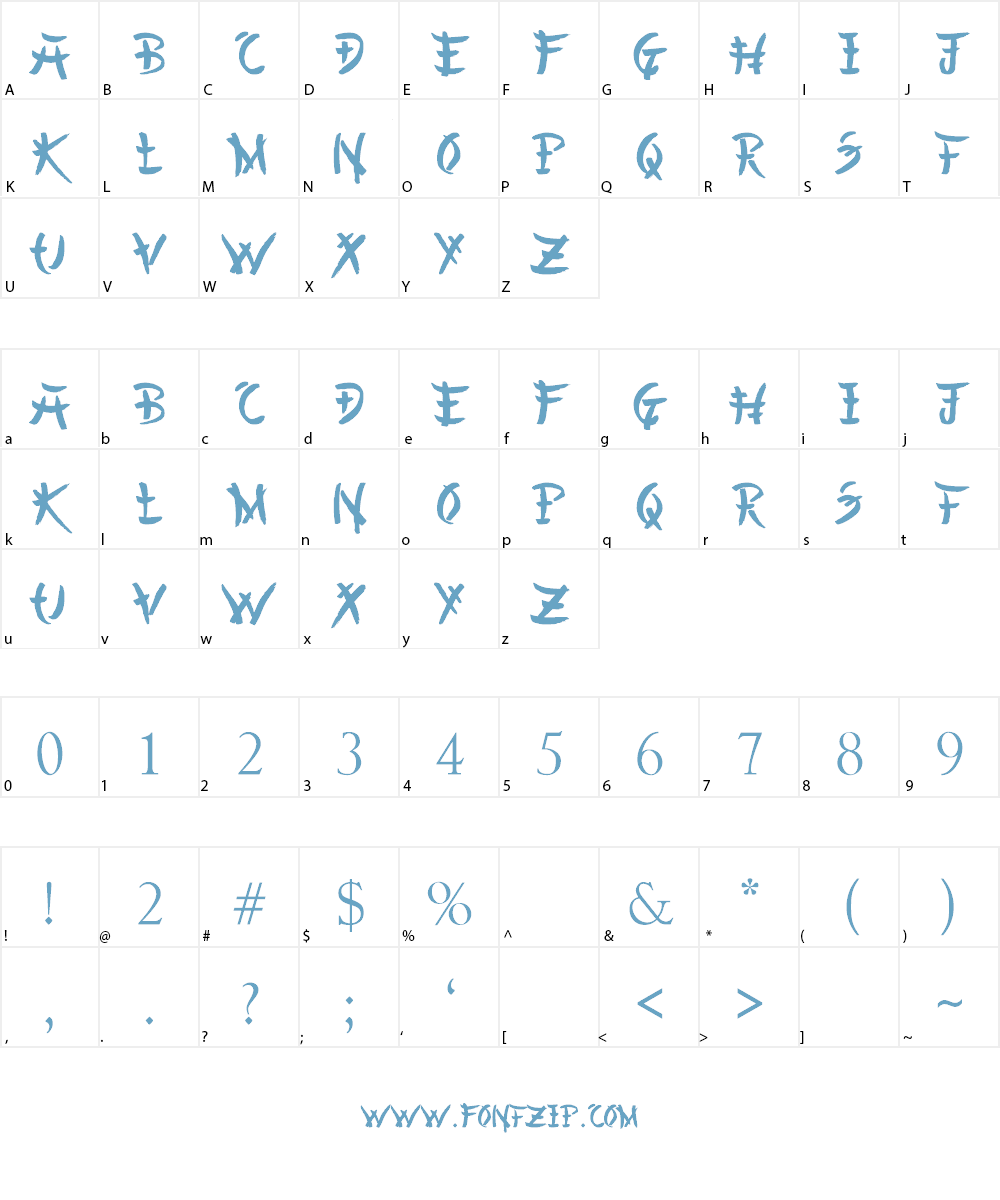 Chinese Asian Style Font Character